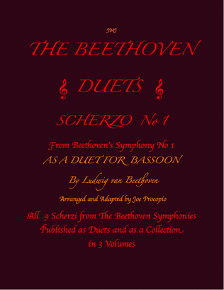 Book cover for The Beethoven Duets For Bassoon Scherzo No. 1