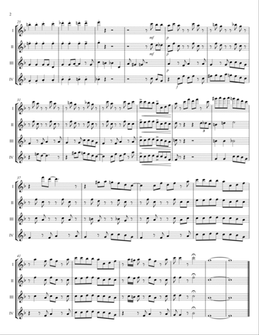 Santa Baby Woodwind Ensemble scores gallery preview page 3