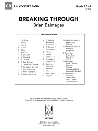 Book cover for Breaking Through: Score