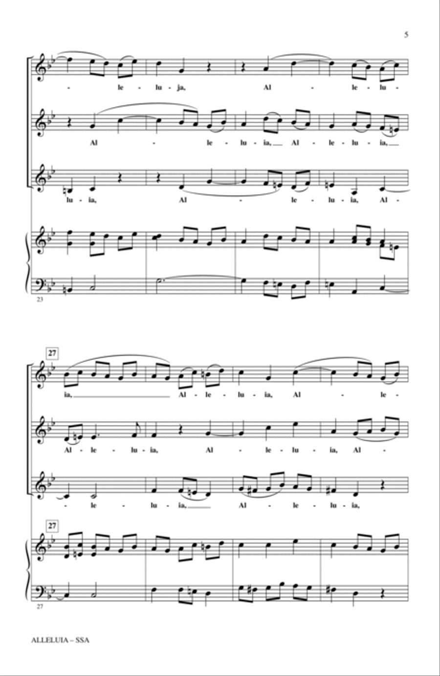 Alleluia (from Motet VI, BWV 230) SSA scores gallery preview page 3