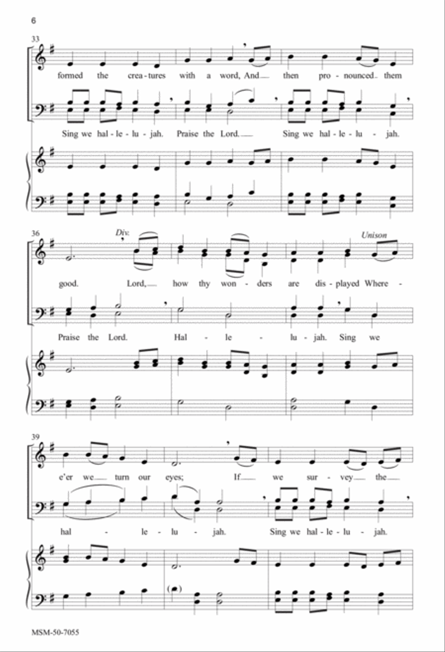 We Sing the Mighty Power of God 4-Part scores gallery preview page 6