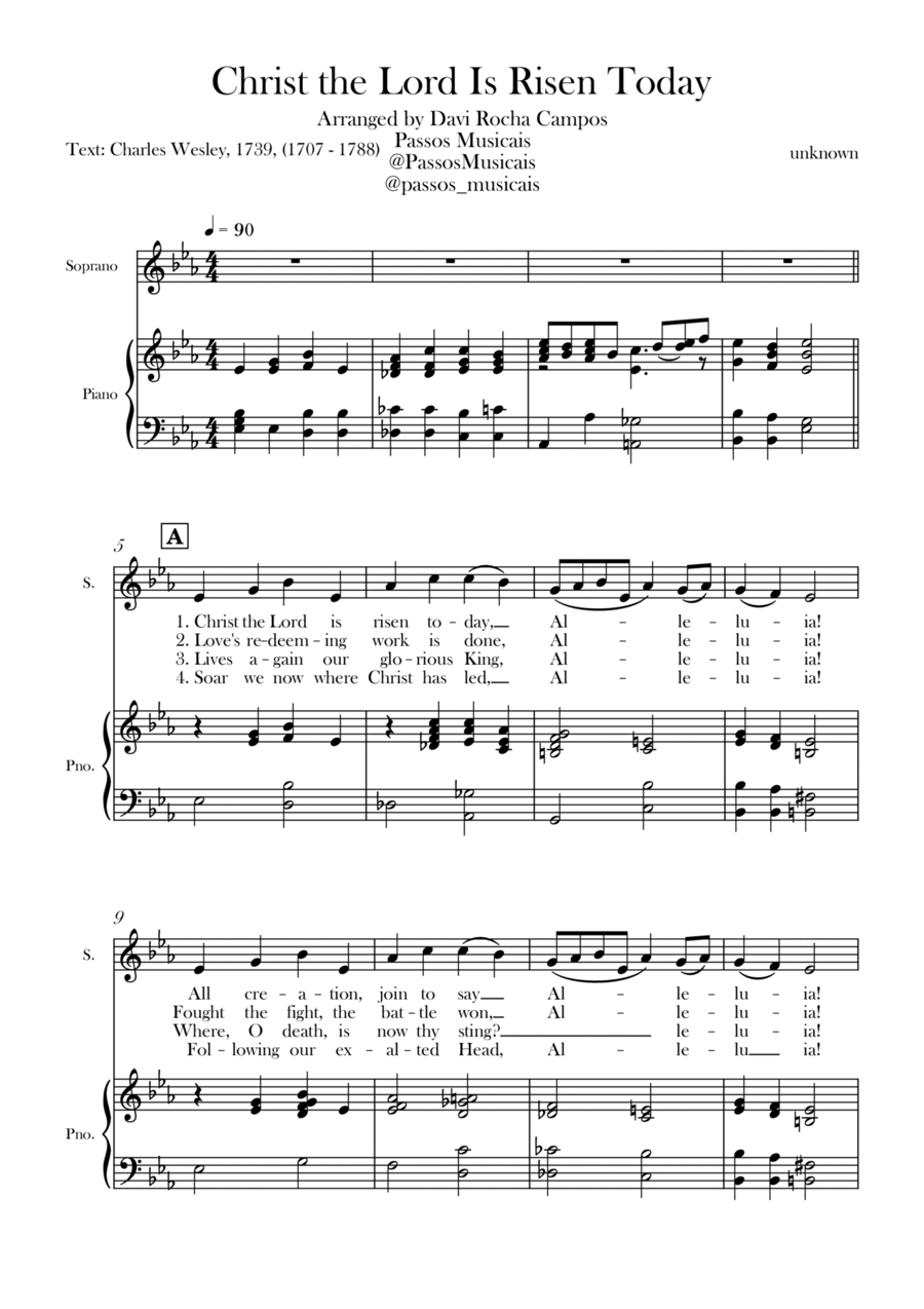 Christ the Lord is Rises today Chamber Music scores gallery preview page 1