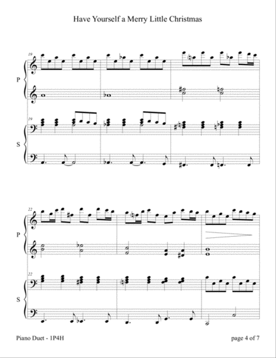 Have Yourself A Merry Little Christmas from MEET ME IN ST. LOUIS 1 Piano, 4-Hands scores gallery preview page 5