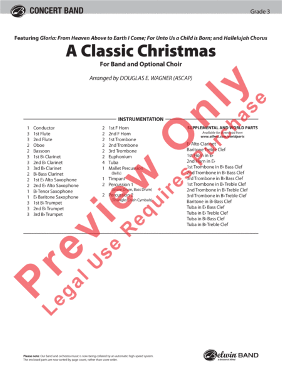 A Classic Christmas Concert Band scores gallery preview page 2