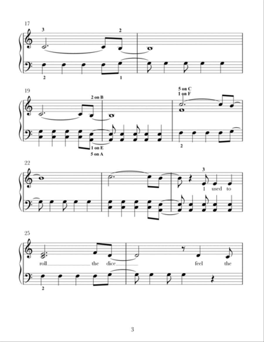 Viva La Vida Viva La Vida Easy Piano scores gallery preview page 3