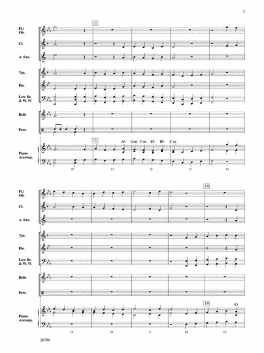 Procession of the Kings Concert Band scores gallery preview page 3