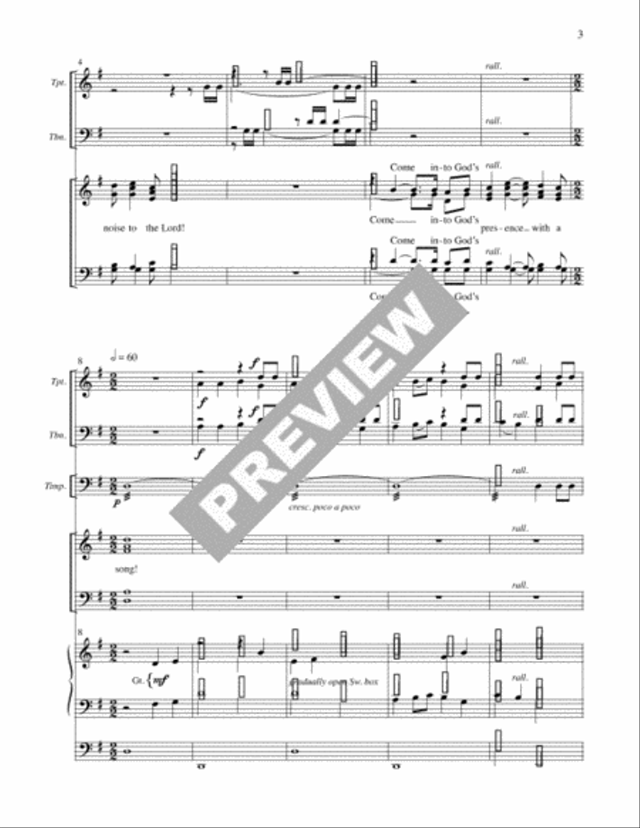 Joyful, Joyful, We Adore Thee - Full Score and Parts Trombone scores gallery preview page 3