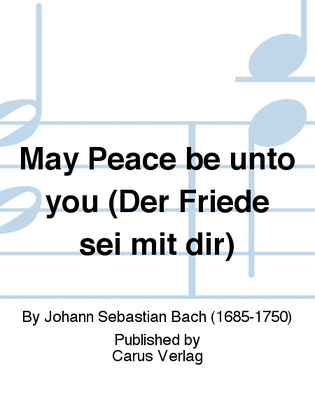 Book cover for May Peace be unto you (Der Friede sei mit dir)