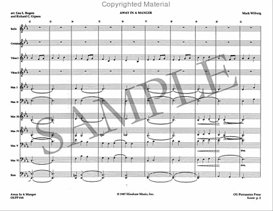 Away in a Manger Percussion Ensemble scores gallery preview page 3