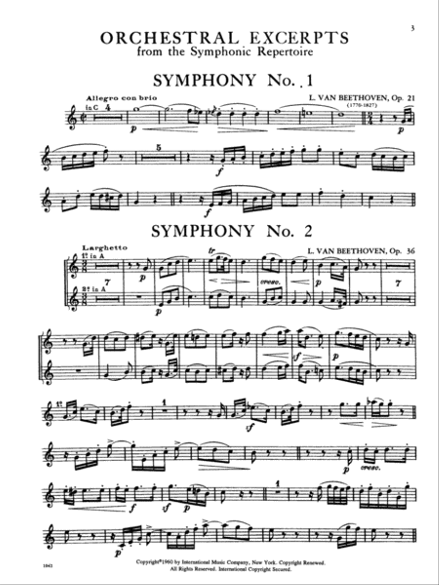 Orchestral Excerpts From Classical And Modern Works, Volume I - CLARINET Clarinet scores gallery preview page 2