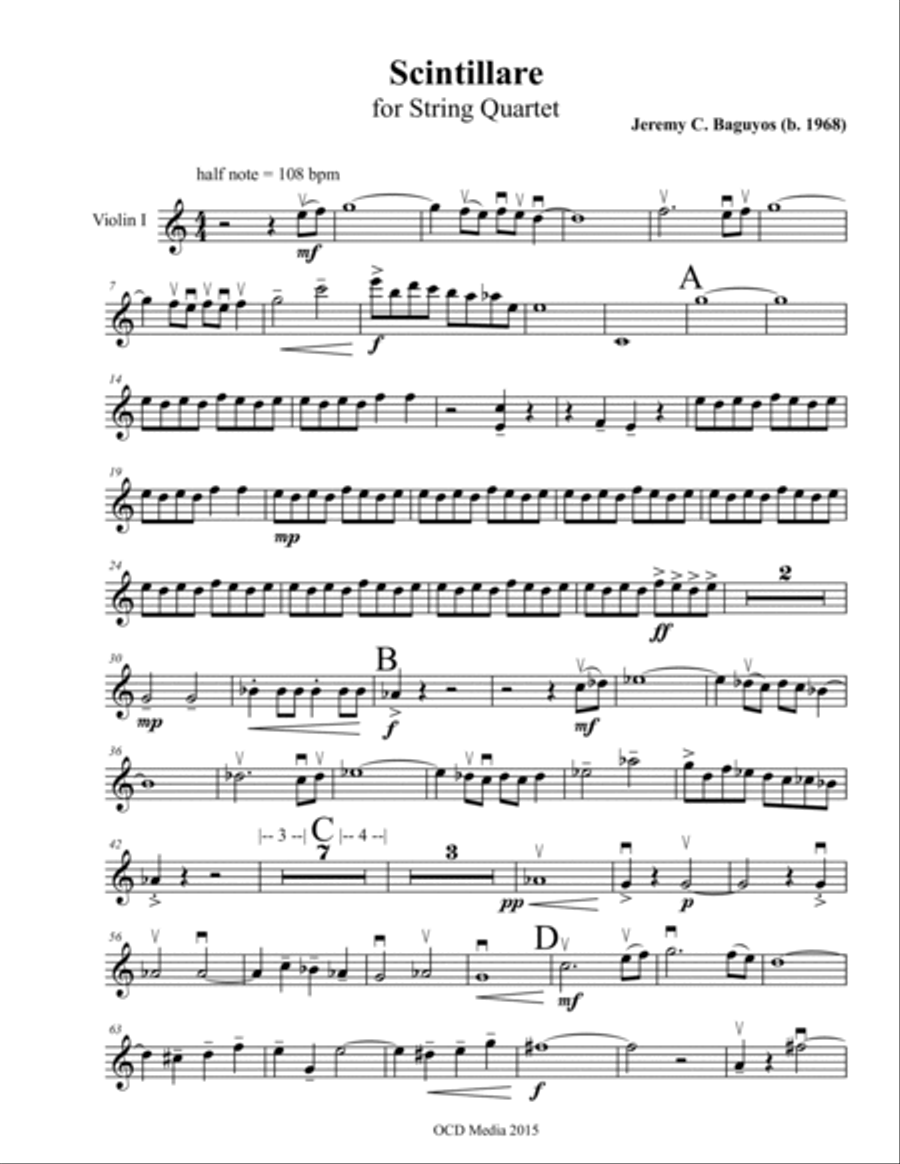 Scintillare String Quartet scores gallery preview page 1