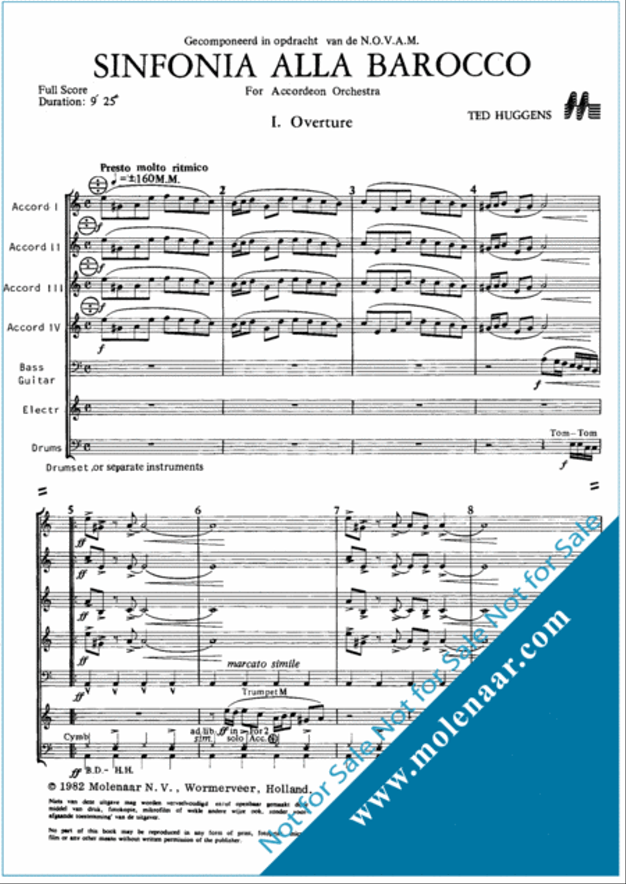 Sinfonia Alla Barocco Accordion Orchestra scores gallery preview page 5