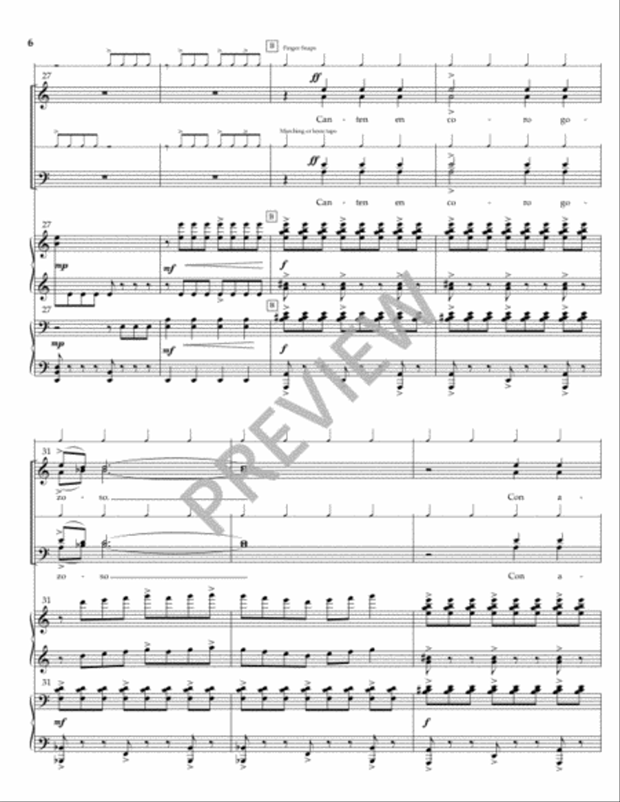 Ritmo (SATB Piano Score) Ritmo (SATB Piano Score) 4-Part scores gallery preview page 5