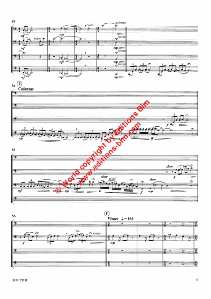 Moondance Moondance Tuba Quartet scores gallery preview page 4