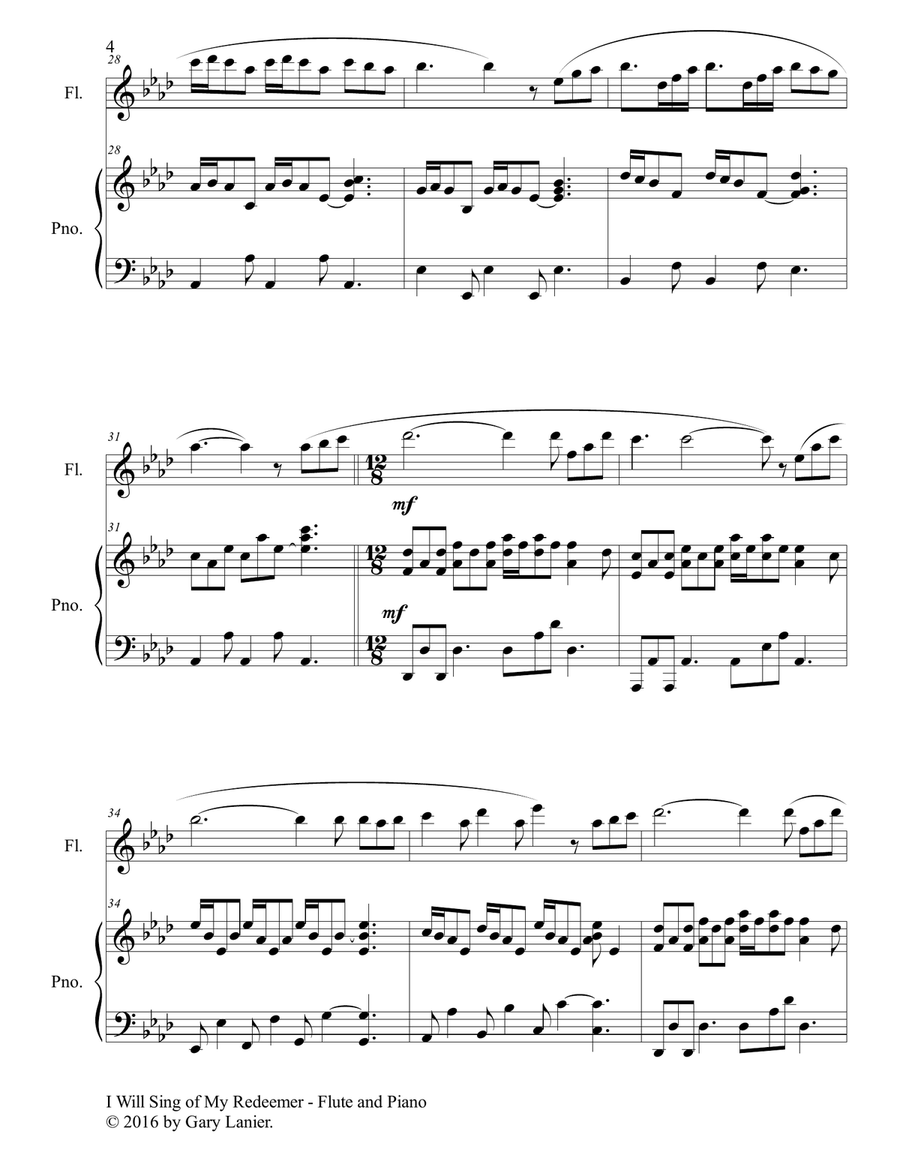 Gary Lanier: 3 Heartfelt Hymns (Duets for Flute and Piano) Gary Lanier: 3 Heartfelt Hymns (Duets for Flute and Piano) Flute Solo scores gallery preview page 5