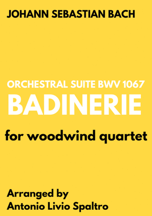 Book cover for Badinerie (J.S. Bach) for Woodwind Quartet