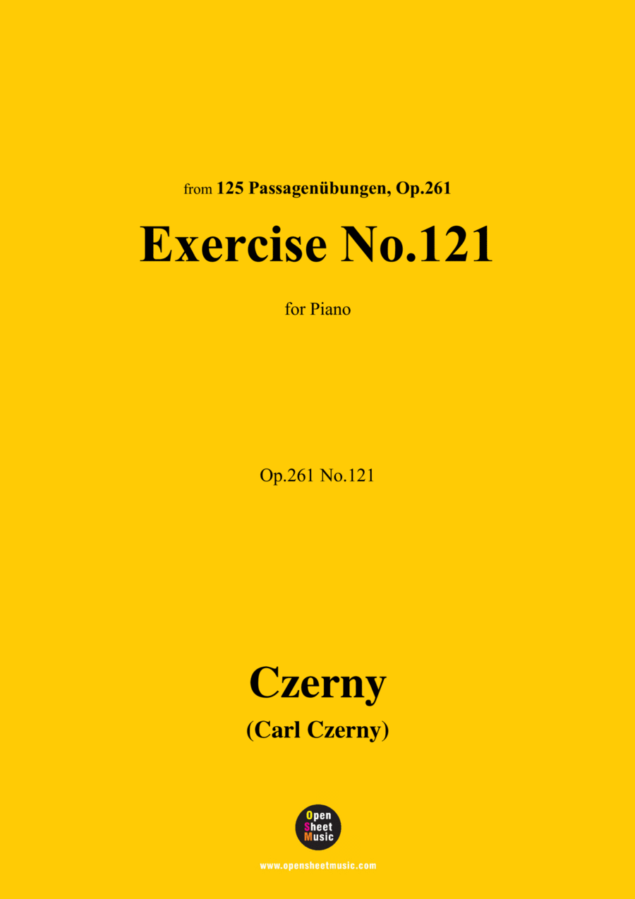 C. Czerny-Exercise No.121,Op.261 No.121 Piano Method scores gallery preview page 1