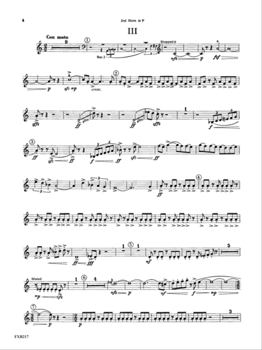 Symphony for Brass and Percussion: 2nd F Horn Concert Band scores gallery preview page 4