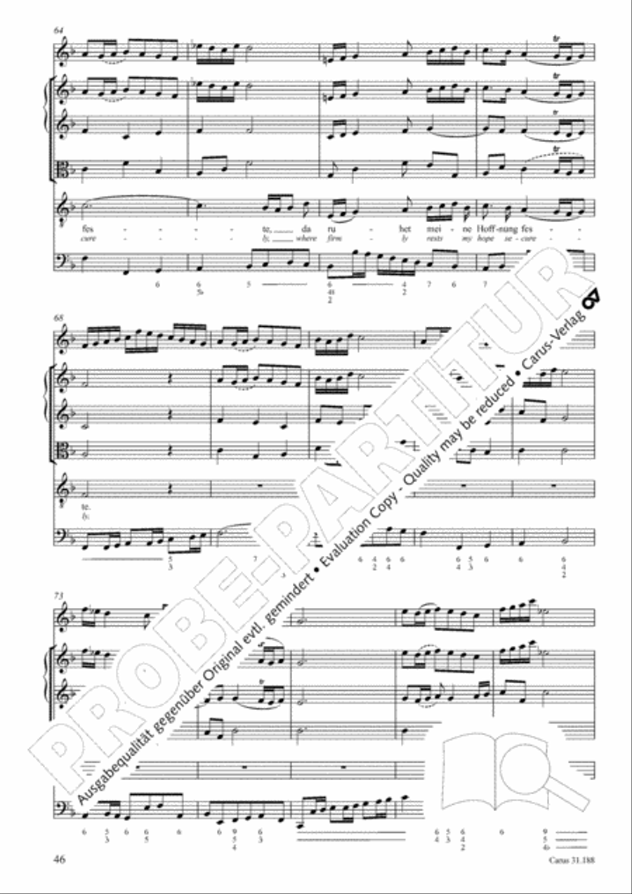 I have placed all my confidence (Ich habe meine Zuversicht) 4-Part scores gallery preview page 47
