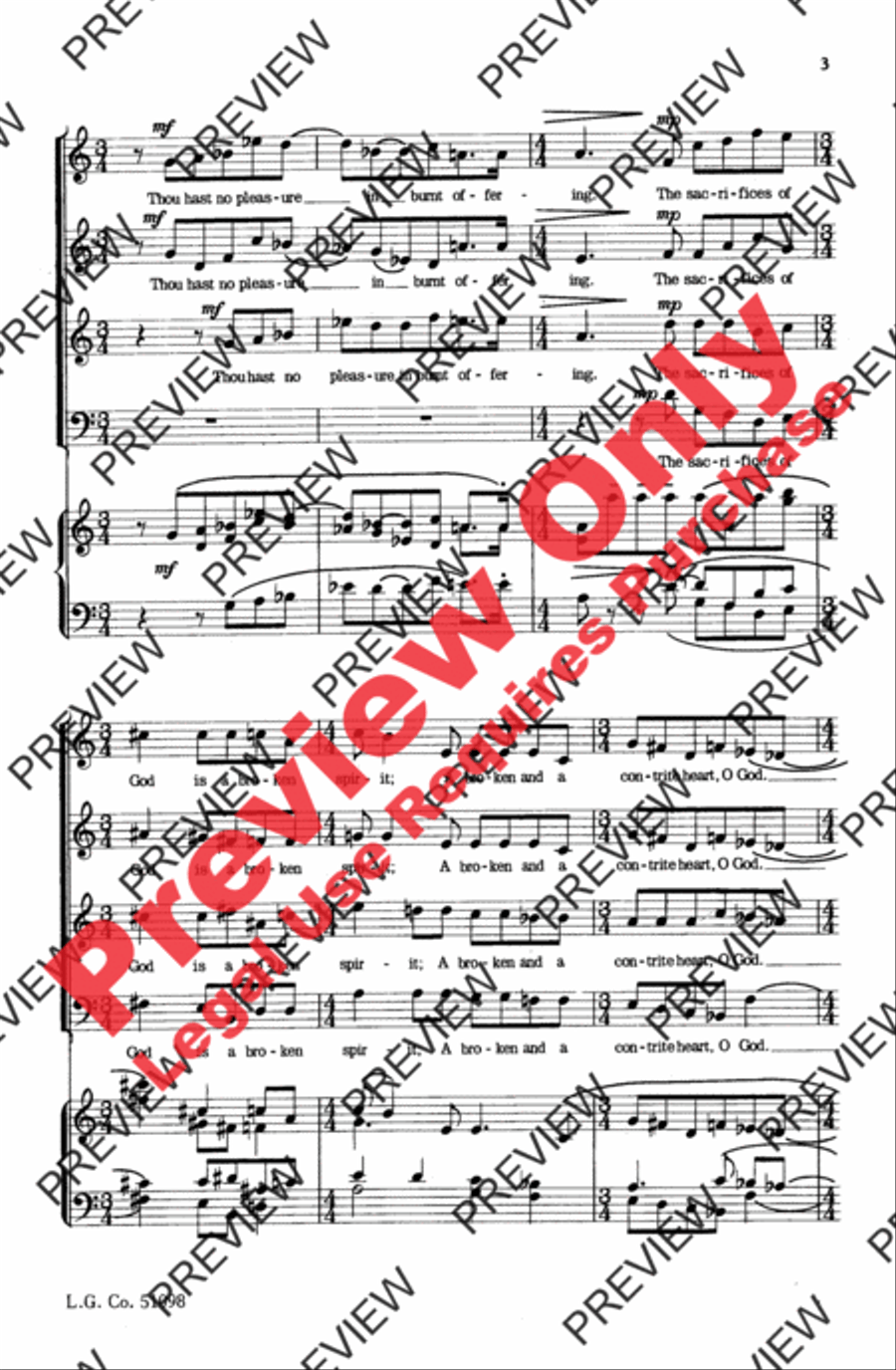 Two Psalm Motets 4-Part scores gallery preview page 3