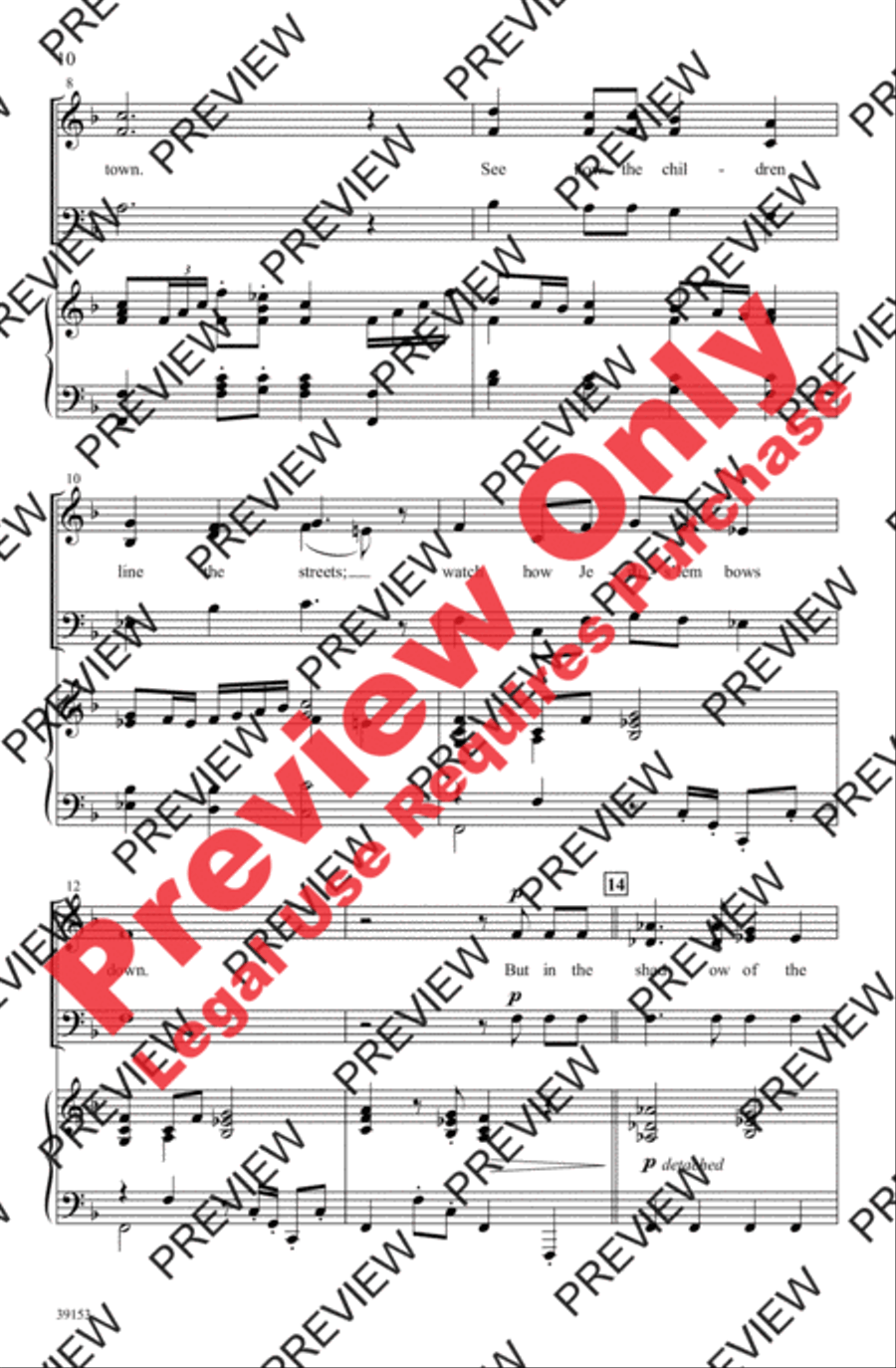 Two Anthems for Palm Sunday 3-Part scores gallery preview page 10