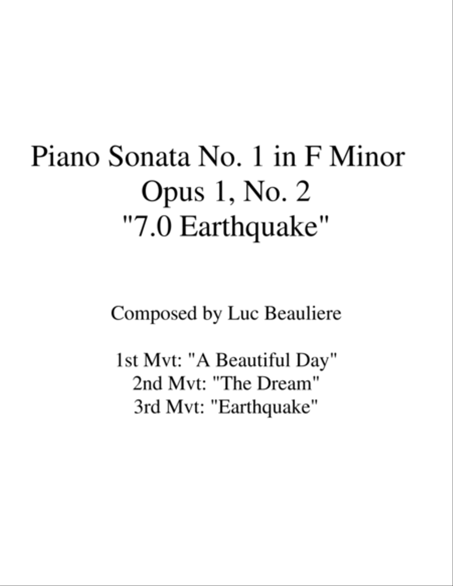 Piano Sonata No. 1 in F minor, Op. 1 No. 2 
