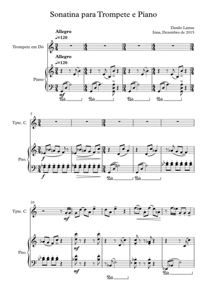 SONATINA For Trumpet and Piano by Danilo Lamas