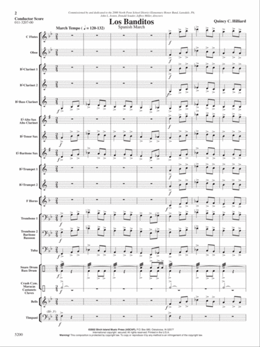 Los Banditos Concert Band scores gallery preview page 2