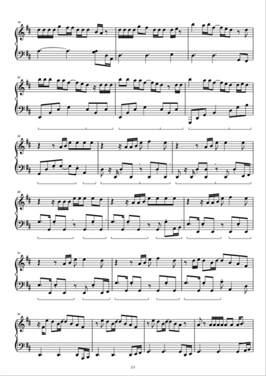 Sunflower Piano Solo scores gallery preview page 2