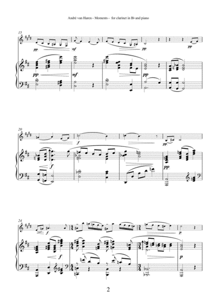 "Moments" for B-flat clarinet and piano image number null