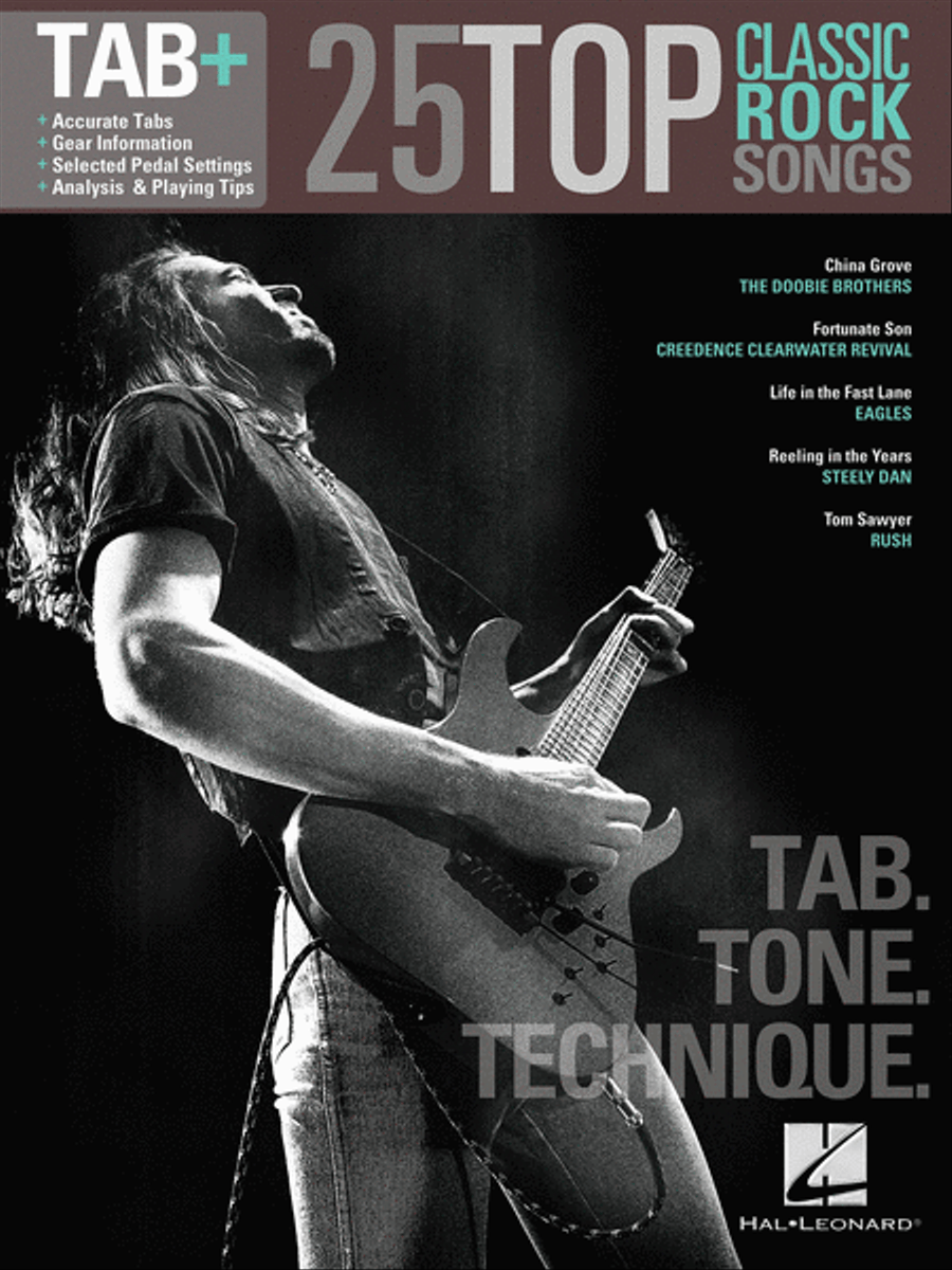 25 Top Classic Rock Songs – Tab. Tone. Technique. Electric Guitar scores gallery preview page 1