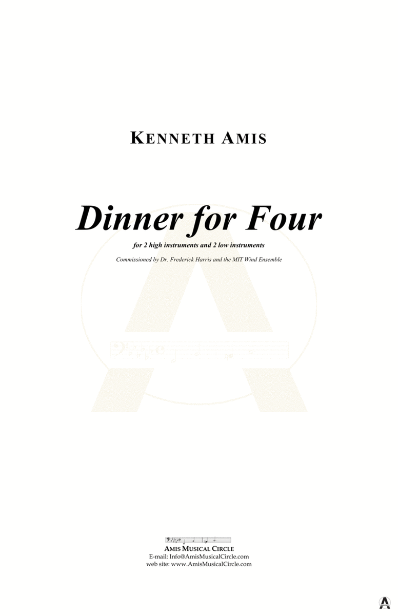 Dinner for Four - CONDUCTOR'S SCORE ONLY image number null
