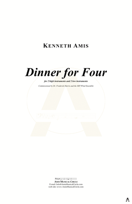 Dinner for Four - CONDUCTOR'S SCORE ONLY