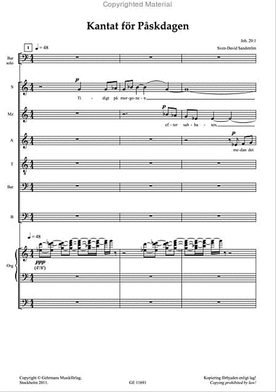 Kantat for Paskdagen Choir scores gallery preview page 2