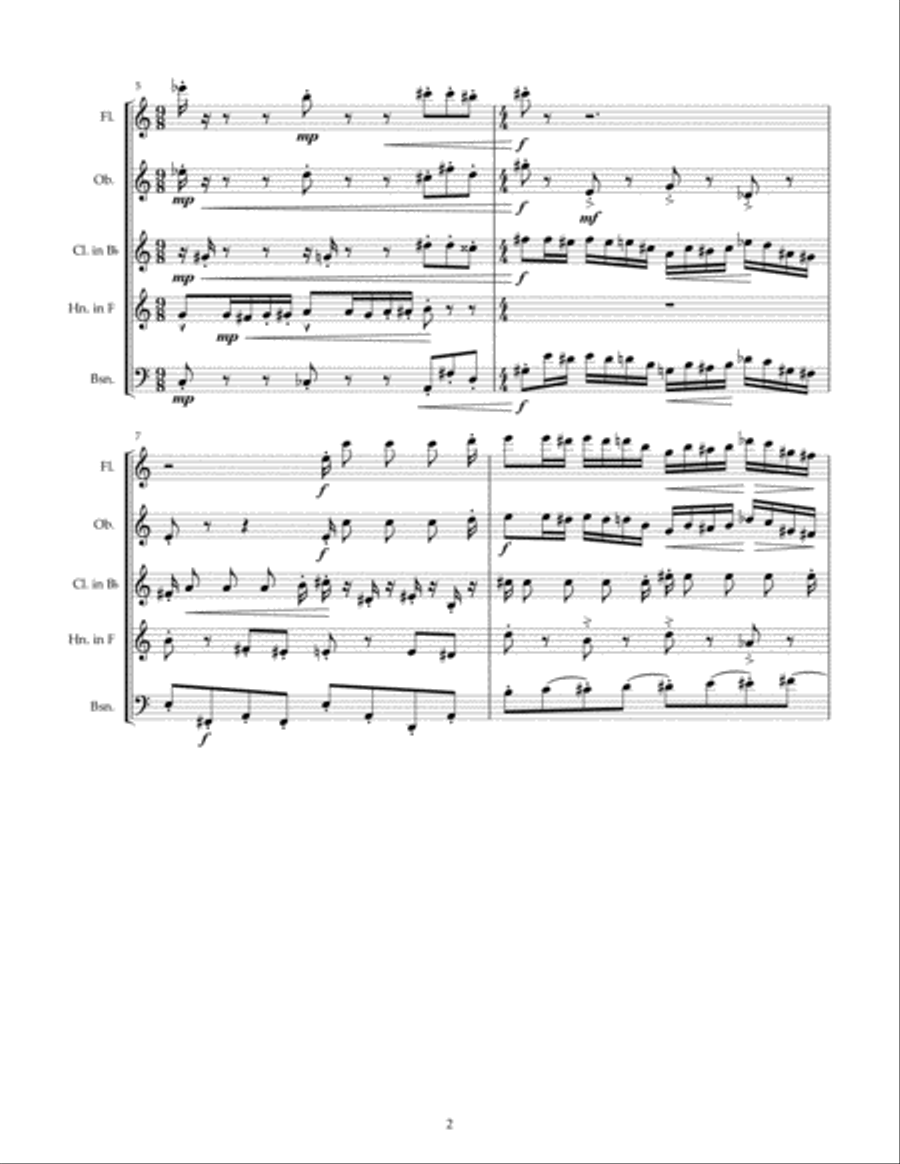 Introduction for Woodwind Quintet Woodwind Quintet scores gallery preview page 2