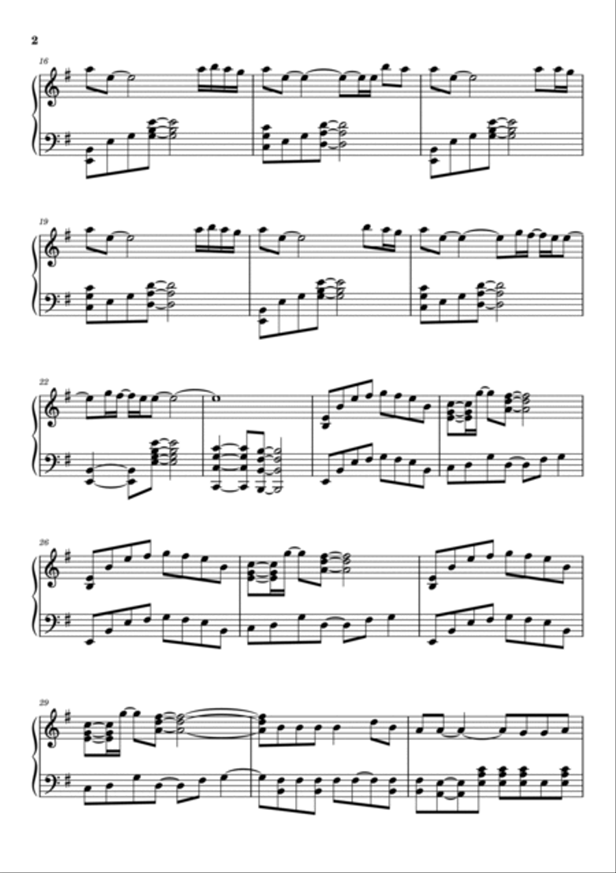 Give In To Me Piano Solo scores gallery preview page 2
