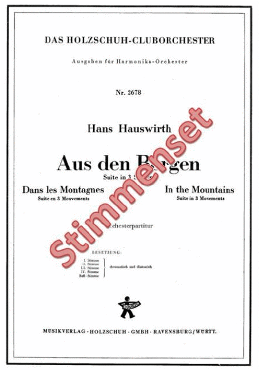 Aus den Bergen Aus den Bergen Accordion Orchestra scores gallery preview page 1