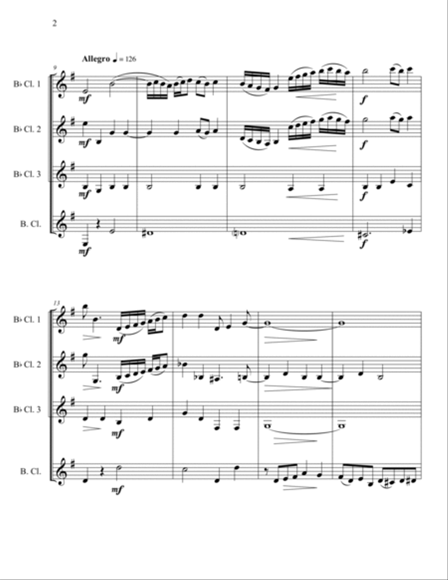 Blue Skies Clarinet Solo scores gallery preview page 2
