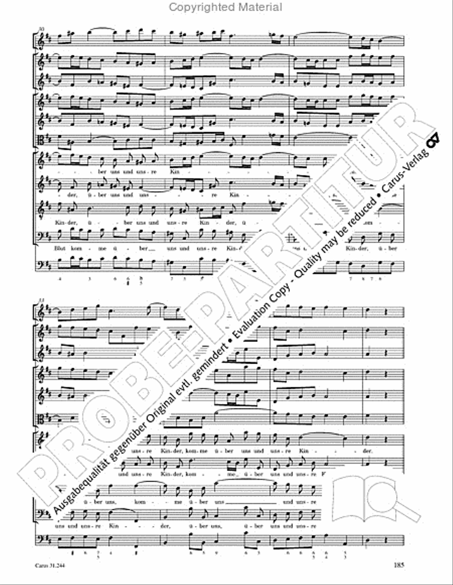 St. Matthew Passion (Matthaus-Passion) 4-Part scores gallery preview page 187