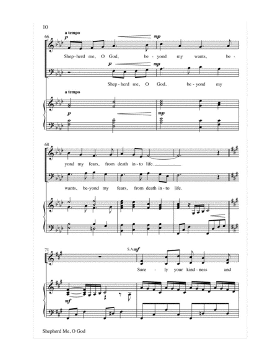 Shepherd Me, O God 3-Part scores gallery preview page 10