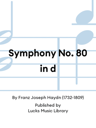 Book cover for Symphony No. 80 in d