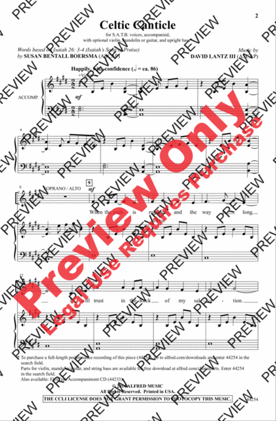 Celtic Canticle Celtic Canticle 4-Part scores gallery preview page 2