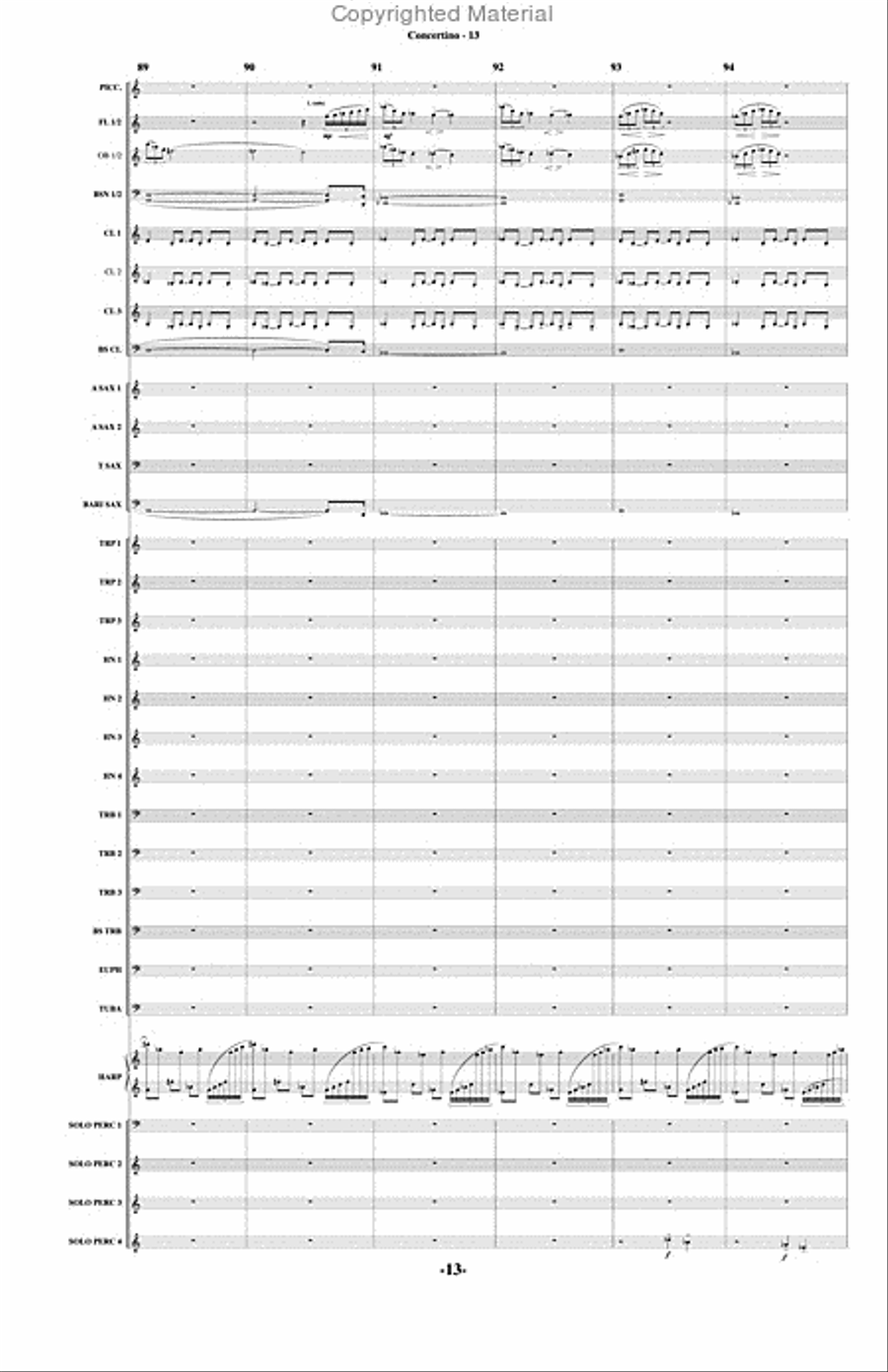 Concertino for 4 Percussion Concertino for 4 Percussion Concert Band scores gallery preview page 14