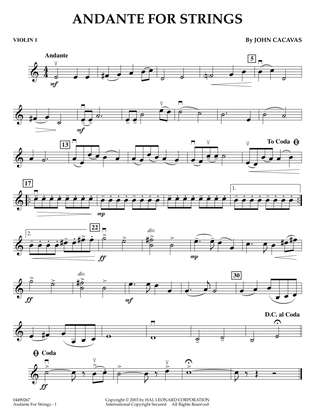 Andante for Strings - Violin 1