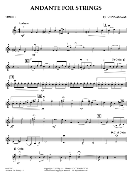 Andante for Strings - Violin 1
