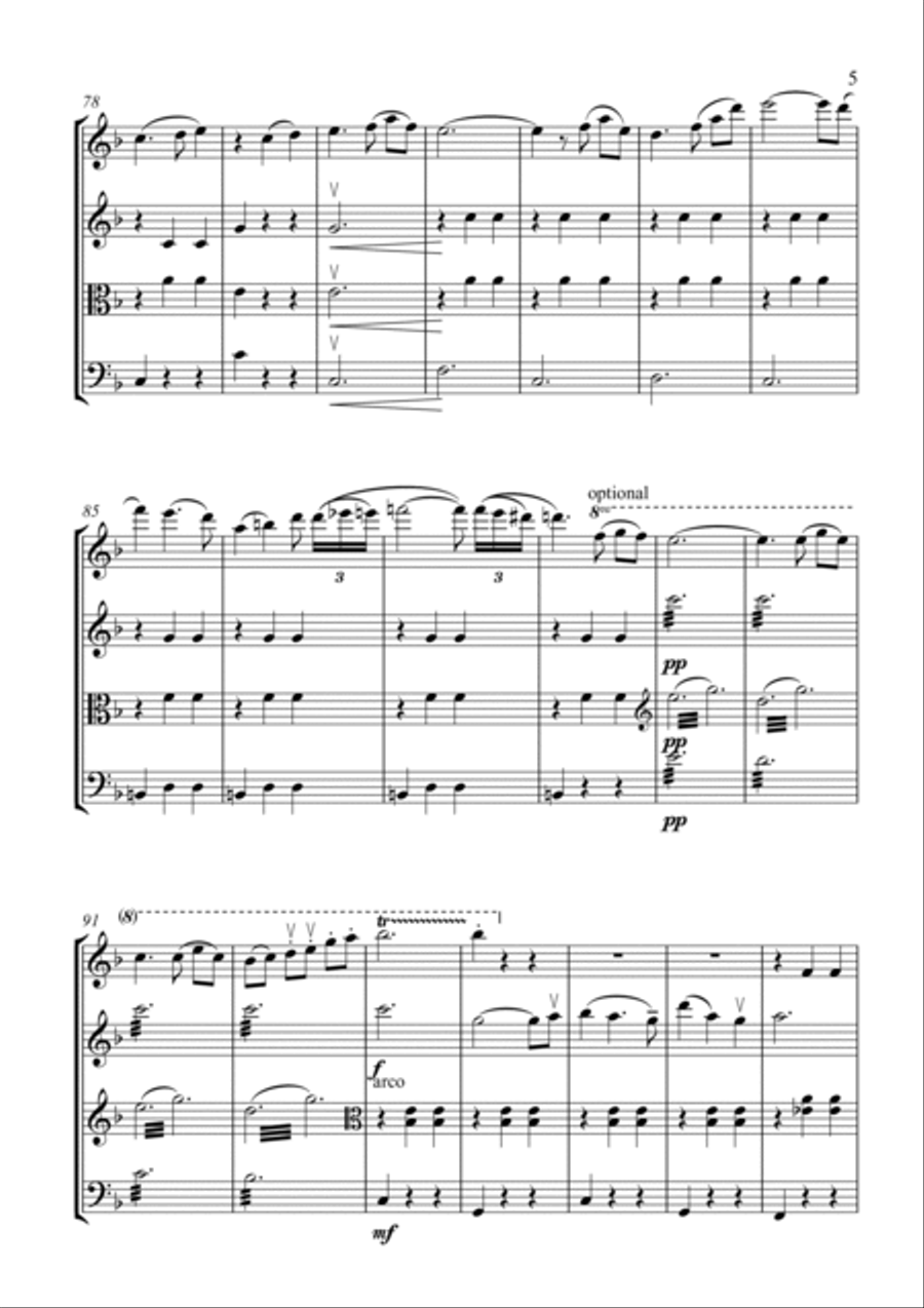 Married Life String Quartet scores gallery preview page 5