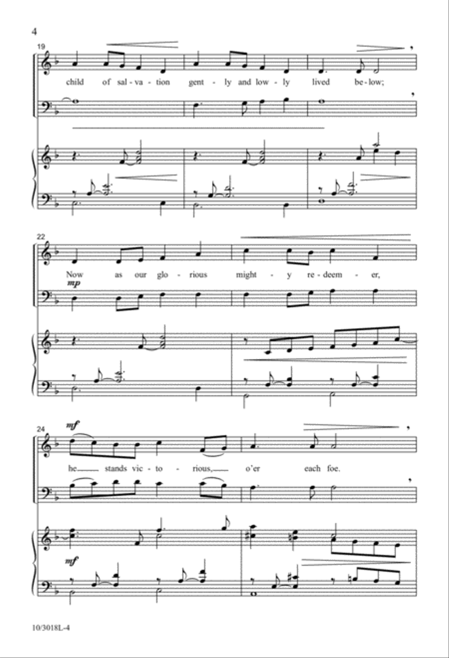 Child in the Manger 4-Part scores gallery preview page 4