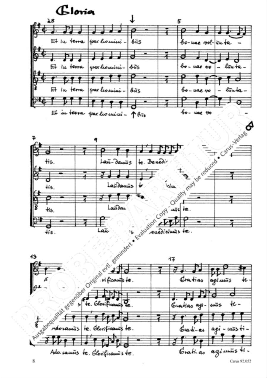 Missa canonica 4-Part scores gallery preview page 9