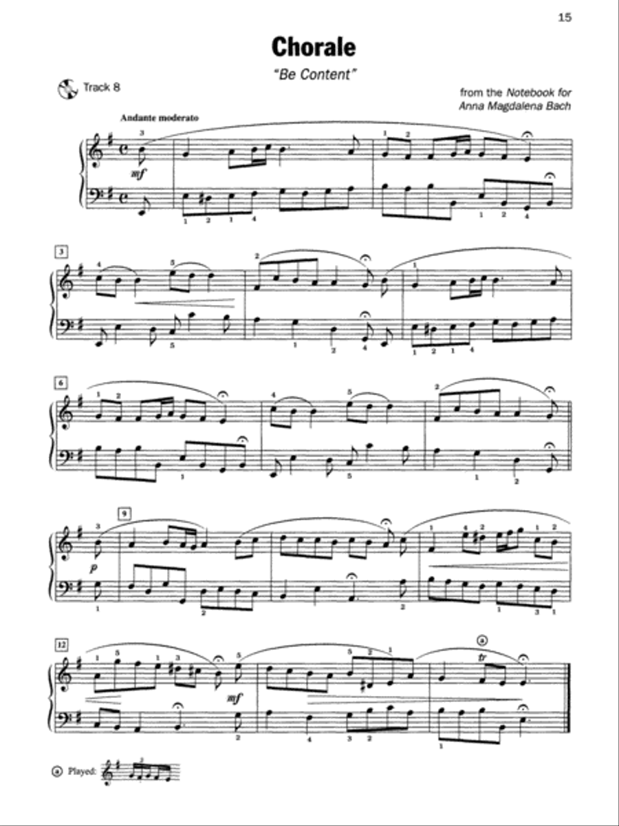Basix Keyboard Classics J. S Bach Piano Method scores gallery preview page 3