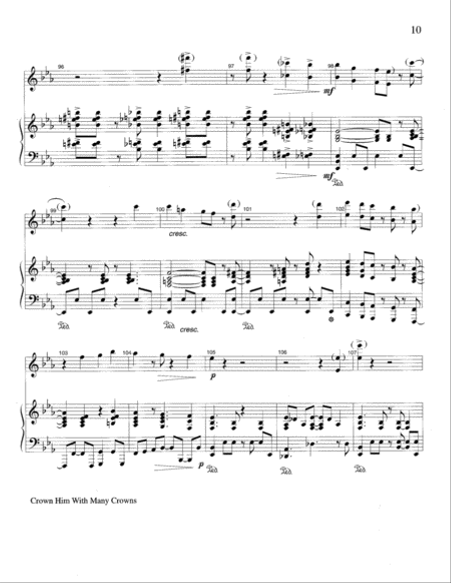 Crown Him with Many Crowns Percussion scores gallery preview page 23